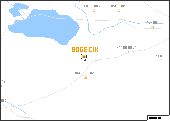 map of Böğecik