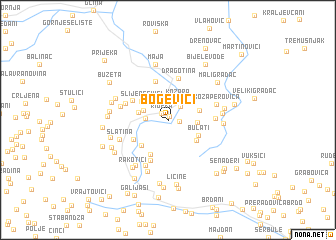 map of Bogevići