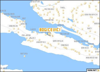 map of Bogićevići