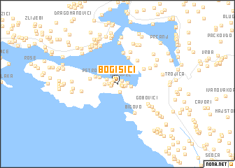 map of Bogišići