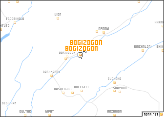 map of Bogizogon