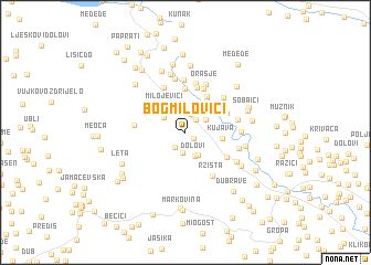map of Bogmilovići