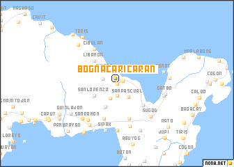 map of Bogna-Caricaran