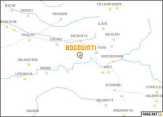 map of Bogodinţi