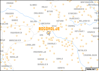 map of Bogomolje