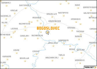 map of Bogoslovec