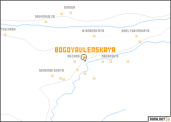 map of Bogoyavlenskaya