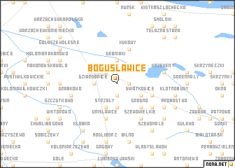 map of Bogusławice