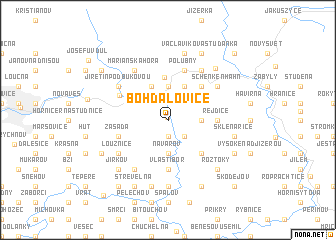 map of Bohdalovice