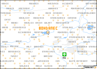 map of Bohdaneč