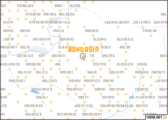 map of Bohdašín