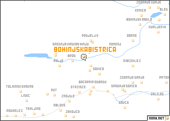 map of Bohinjska Bistrica