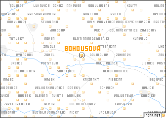 map of Bohousová