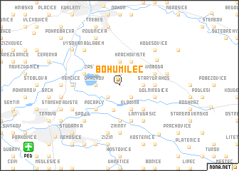 map of Bohumileč