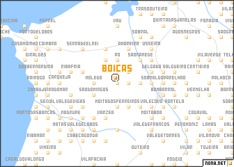 map of Boiças