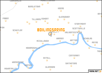 map of Boiling Spring