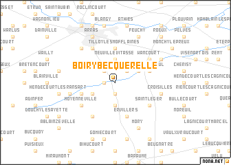 map of Boiry-Becquerelle