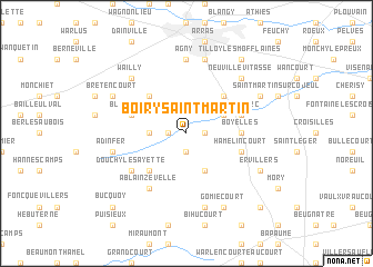 map of Boiry-Saint-Martin