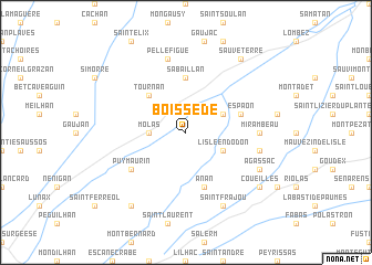 map of Boissède