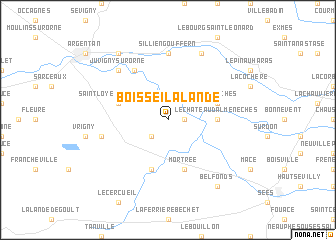 map of Boissei-la-Lande