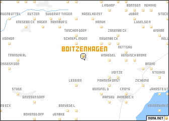 map of Boitzenhagen