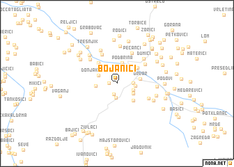 map of Bojanići