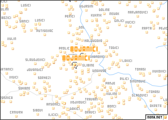 map of Bojanići