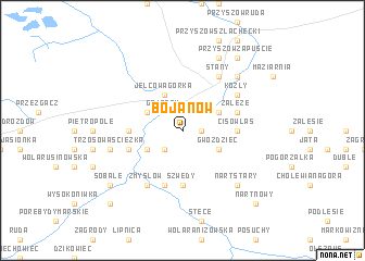 map of Bojanów