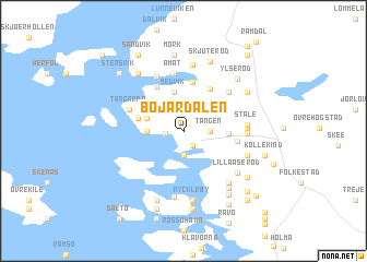 map of Bojardalen