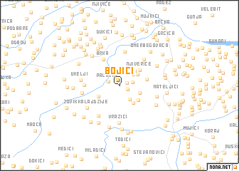 map of Bojići