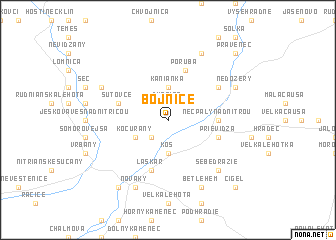 map of Bojnice