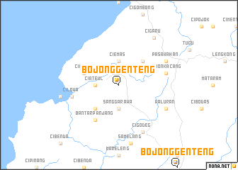 map of Bojonggenteng