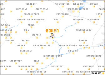 map of Böken