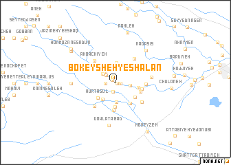 map of Bokeysheh-ye Sha‘lān