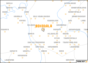 map of Bokodala