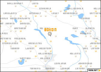 map of Bokön