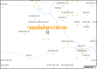 map of Bokrospartitanyák