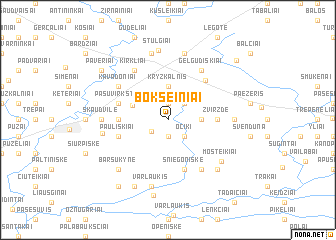 map of Bokšeiniai