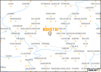 map of Bokštai