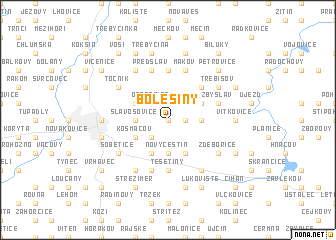 map of Bolešiny