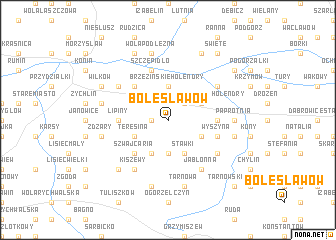 map of Bolesławów