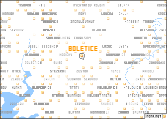 map of Boletice