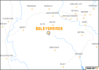 map of Boley Springs
