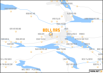map of Bollnäs