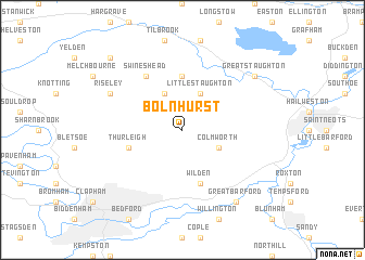 map of Bolnhurst
