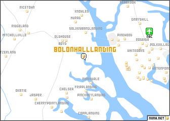 map of Bolon Hall Landing