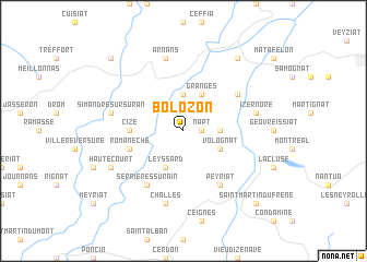 map of Bolozon