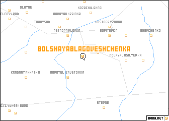 map of Bolʼshaya Blagoveshchenka