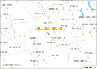 map of Bolūk-e Gholām