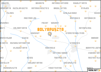 map of Bólyapuszta